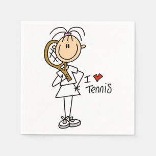 Female I Love Tennis Napkin