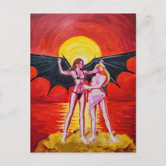 Female Icarus   Postcard (Front)