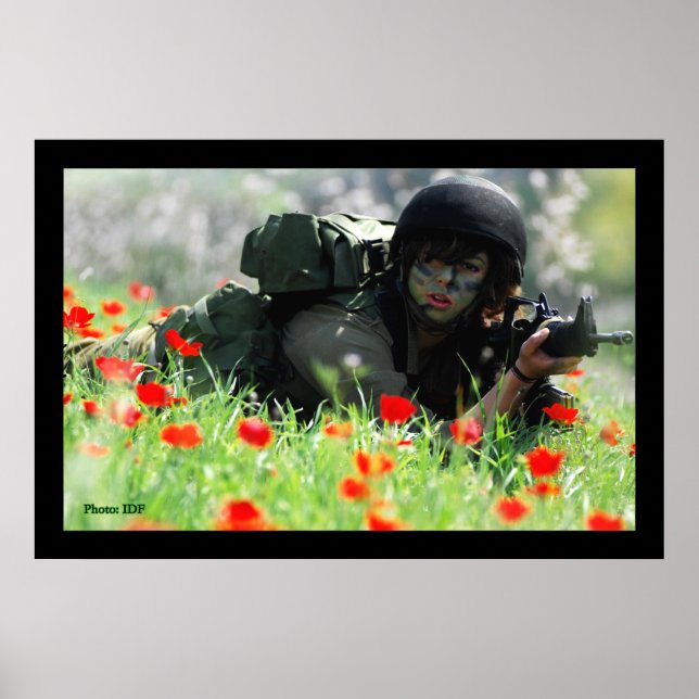 Female IDF In Camouflage Poster (Front)