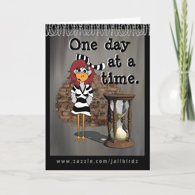 Female Jailbird greeting card (Front)
