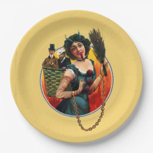 Female Krampus Paper Plate