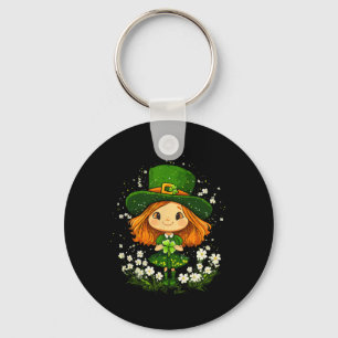 Female Leprechaun Shamrock Girls St Patricks Day L Key Ring