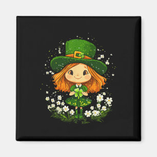 Female Leprechaun Shamrock Girls St Patricks Day L Magnet