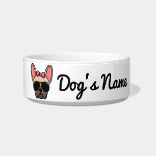 Female Light Fawn French Bulldog Bowl