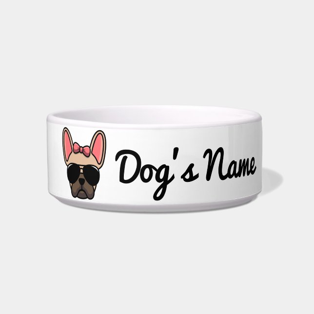 Female Light Fawn French Bulldog Bowl (Front)