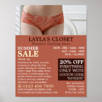 Female Lingerie, Women's Clothing Store Advert
