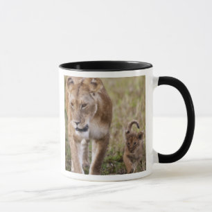 Female Lion with Cub Mug