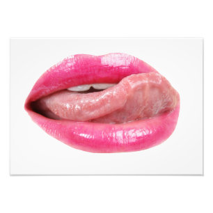 Female lips photo print