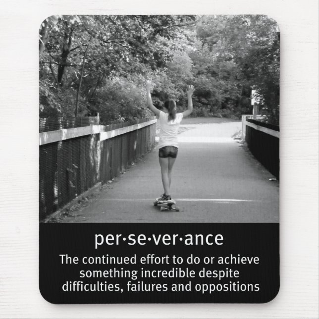 Female Longboard Perseverance Mouse Mat (Front)