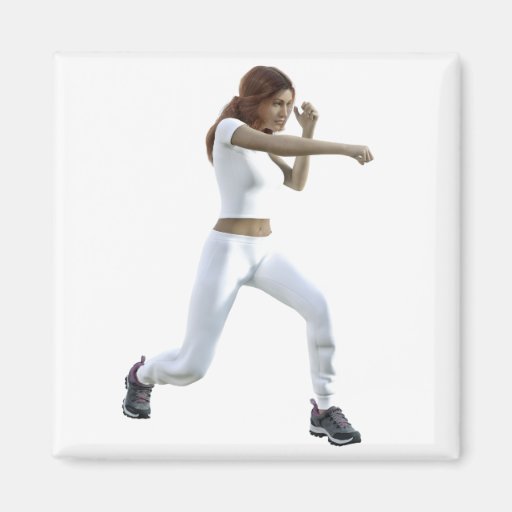 Image of Female Martial Arts Practice Magnet