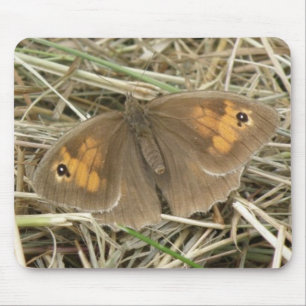 Female Meadow Brown Butterfly Mousepad