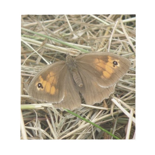 Female Meadow Brown Butterfly Notepad (Front)