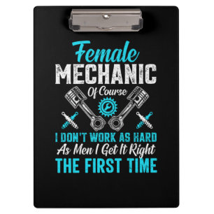 Female Mechanic Clipboard