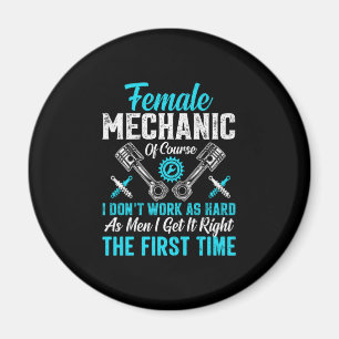 Female Mechanic Magnet