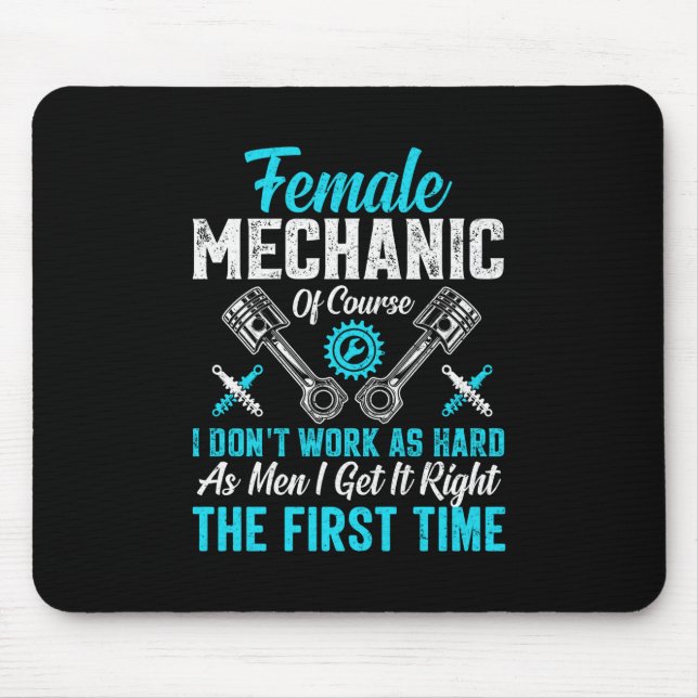 Female Mechanic Mouse Mat (Front)