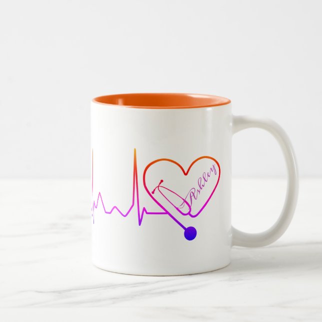 Female Medical Graduate Doctor Nurse Personalised Two-Tone Coffee Mug (Right)