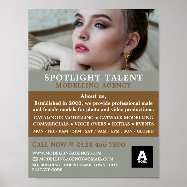 Female Model, Modelling Agency, Model Agent Poster (Front)