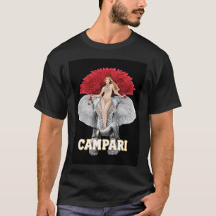 Female Model On Elephant   T-Shirt