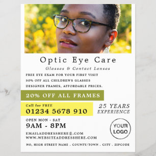 Female Model, Optician, Technical Practitioner Flyer