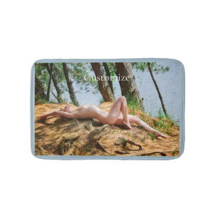 Female Model Sunbathing Thunder_Cove Bath Mat