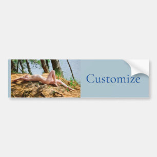 Female Model Sunbathing Thunder_Cove  Bumper Sticker