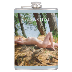 Female Model Sunbathing Thunder_Cove  Hip Flask