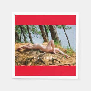 Female Model Sunbathing Thunder_Cove  Napkin