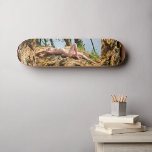 Female Model Sunbathing Thunder_Cove  Skateboard