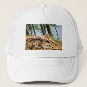 Female Model Sunbathing Thunder_Cove Trucker Hat