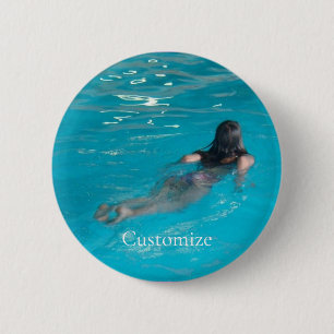 Female Model Swimming Thunder_Cove 6 Cm Round Badge