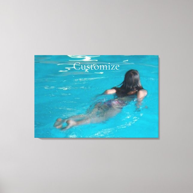 Female Model Swimming Thunder_Cove Canvas Print (Front)