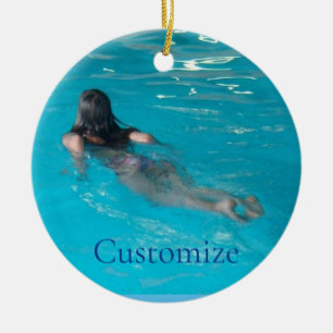 Female Model Swimming Thunder_Cove Ceramic Tree Decoration