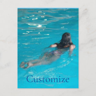 Female Model Swimming Thunder_Cove Postcard