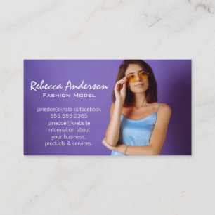 Female Model Wearing Sun Glasses Business Card