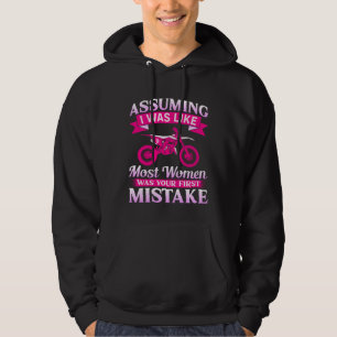 Female Motocross Assuming I Was Like Most Women Di Hoodie