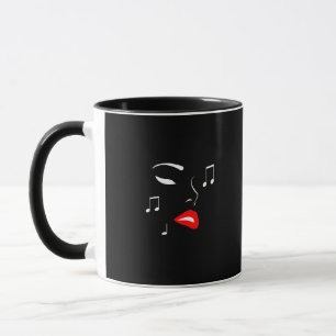 Female Music Face Mug