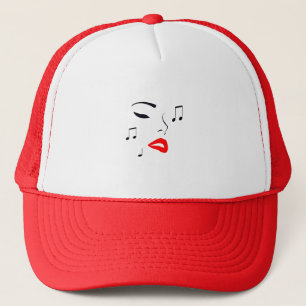 Female Music Face Trucker Hat