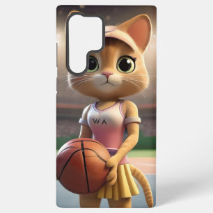 Female Netball Cat, Samsung Galaxy Case
