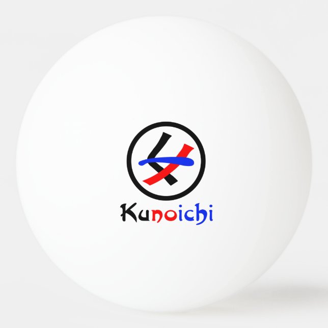Female Ninja Kunoichi くノ一 Ping Pong Ball (Front)
