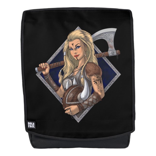 Female Norse Viking Warrior Backpack (Front)