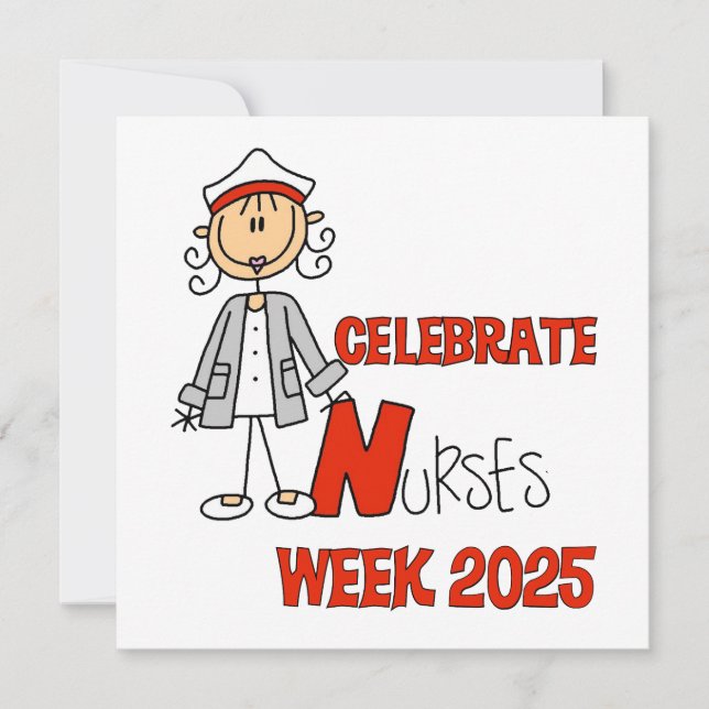 Female Nurse Celebrate Nurses Week 2025 Invitation (Front)