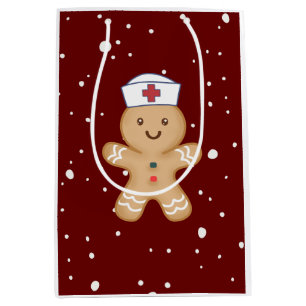 Female Nurse Day Mum Appreciation Red Cross Cookie Medium Gift Bag