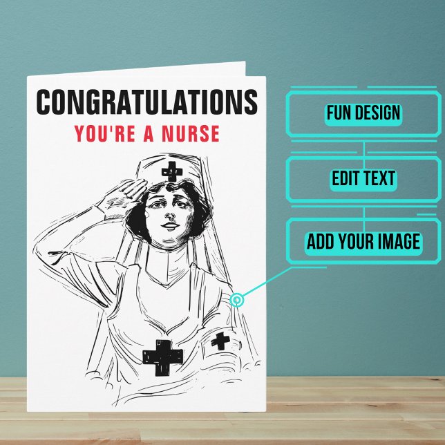 Female Nurse Graduation Congratulations Card (This card that is perfect for a nurse graduate.)