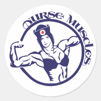 Female Nurse Muscles stickers