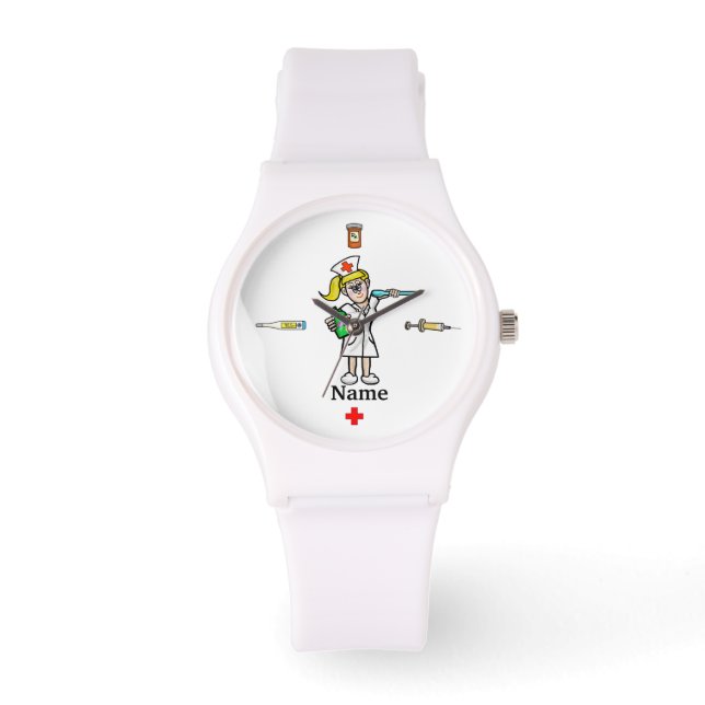Female Nurse w/ Big Spoon & Medicine Watch (Front)