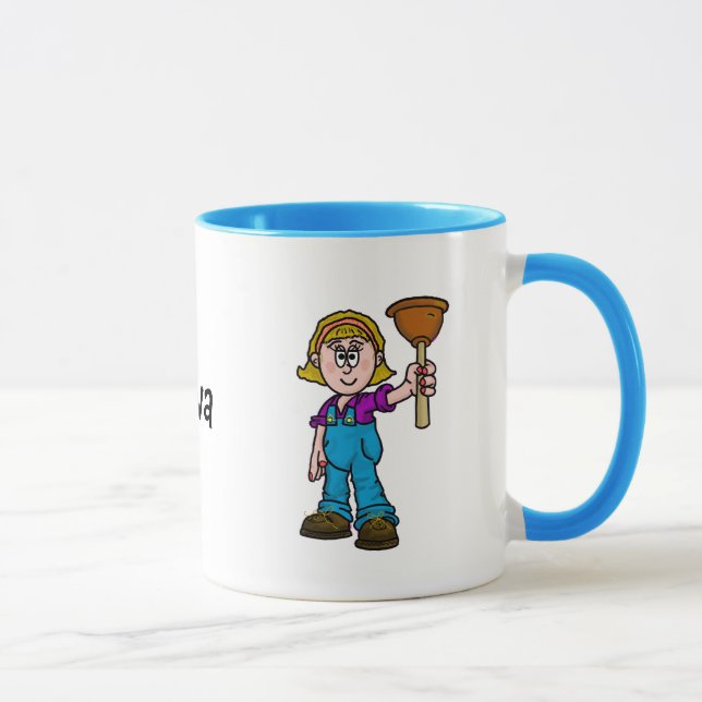 Female  or Lady Plumber Mug  (Customise It) (Right)