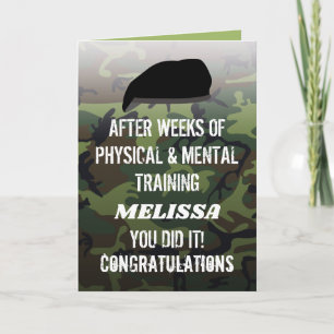 Female Or Male Custom Camo Passing Out Parade Card