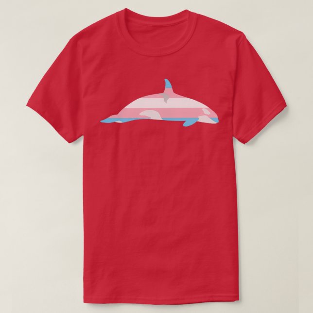 Female Orca Transgender Flag T-Shirt (Design Front)