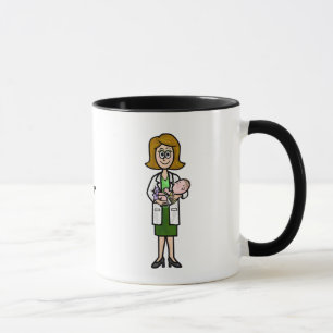 Female Paediatrician Doctor Holding Baby Mug