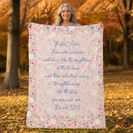 Female Pastor Appreciation Botanical Scripture Sherpa Blanket